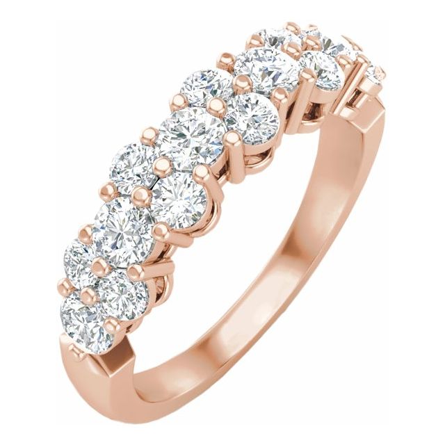 14K Rose 1 CTW Diamond Anniversary Band