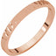 14K Rose 2 mm Flat Band with Hammer Finish