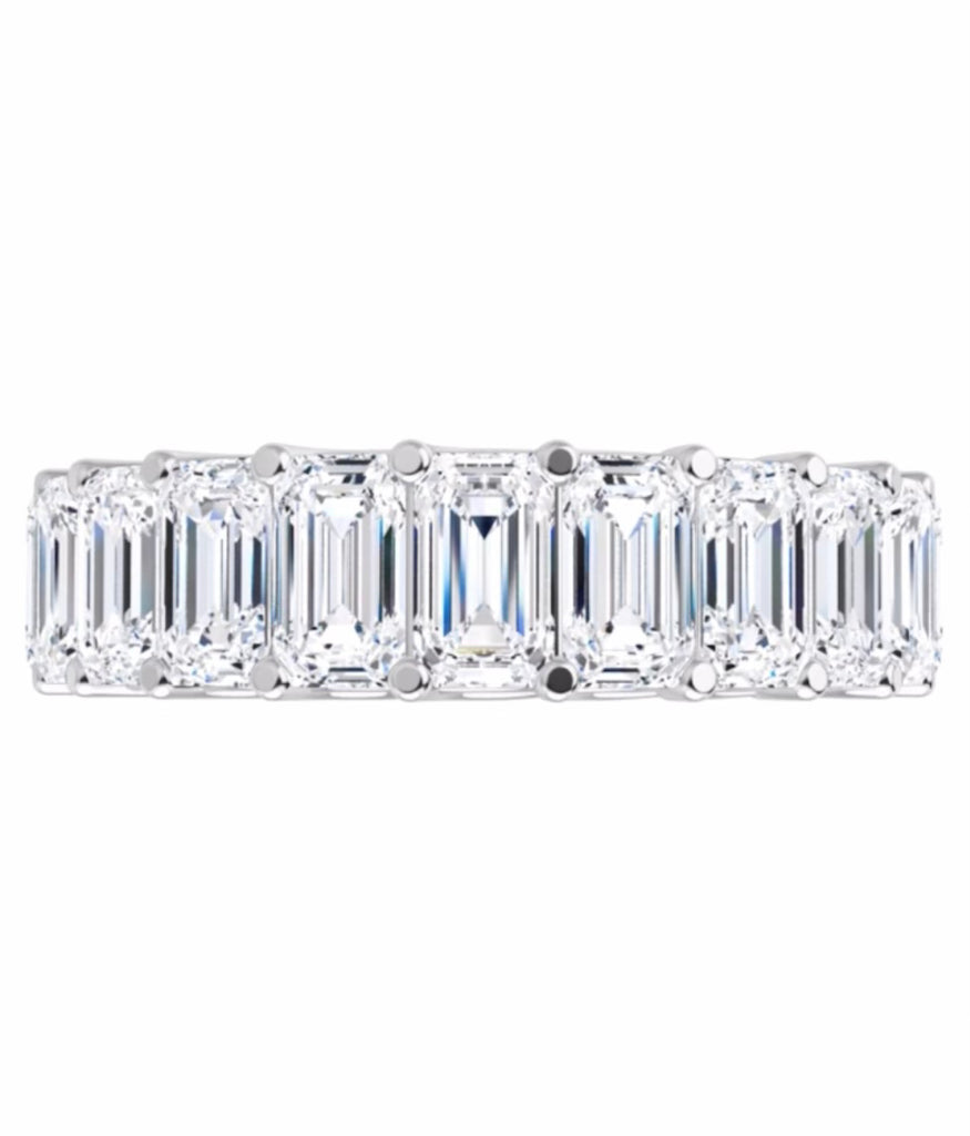 5x3mm Emerald Cut Half Eternity Band - Balacia