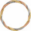 14K Tri-Color 3.5 mm Hand-Woven Band