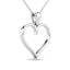 10K White Gold 1/6 CTW Diamond Heart Pendant