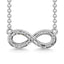 DIAMOND 1/6 CT.TW. ROUND AND BAGUETTE CUT INFINITY NECKLACE IN 10K WHITE GOLD