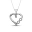 Sterling Silver 1/10 CTW Diamond Heart Pendant