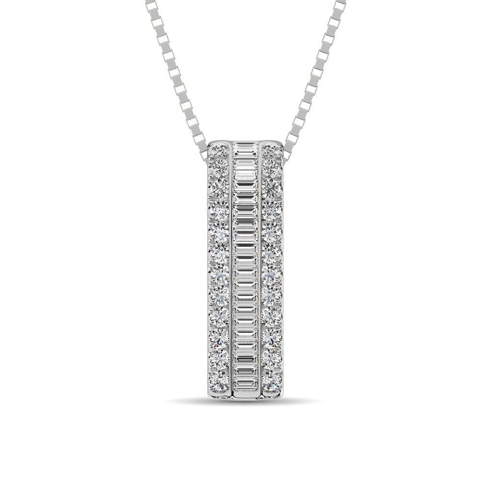 Diamond Necklace 1/3 ct tw Round-Cut 14K White Gold