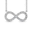 1/2 Carat Diamond Infinity Pendant Necklace 10k White Gold