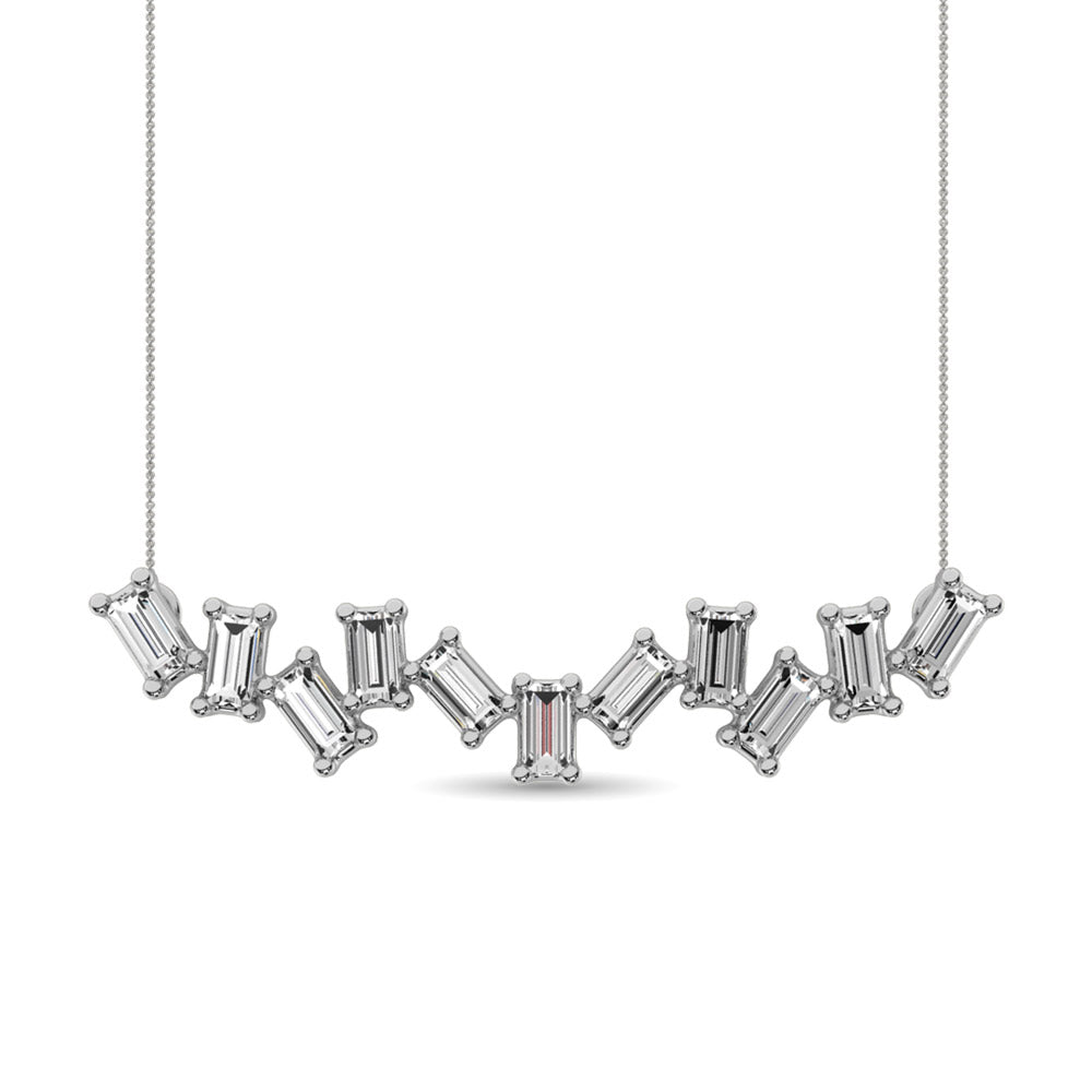 Diamond Fashion Necklace 1/10 CT TW In 10k White Gold
