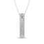 DIAMOND 1/4 CT.TW. ROUND AND BAGUETTE FASHION PENDANT IN 10K WHITE GOLD