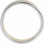 14K White & Yellow .07 CTW Diamond 6 mm Grooved Band