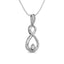 Diamond 1/20 CT TW Infinity Necklace in Sterling Silver