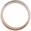 14K Rose & White 7 mm Comfort-Fit Band with Matte Finish