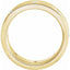 14K Yellow 1/6 CTW Diamond Grooved Band