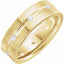 14K Yellow 1/6 CTW Diamond Grooved Band