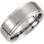 Tungsten 8 mm Rounded Edge Band with Satin Finish