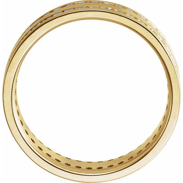 14K Yellow 1 1/8 CTW Diamond Flat Band