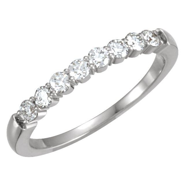 14K White 1/3 CTW Diamond Anniversary Band