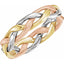 14K Tri-Color 4.75 mm Woven Band