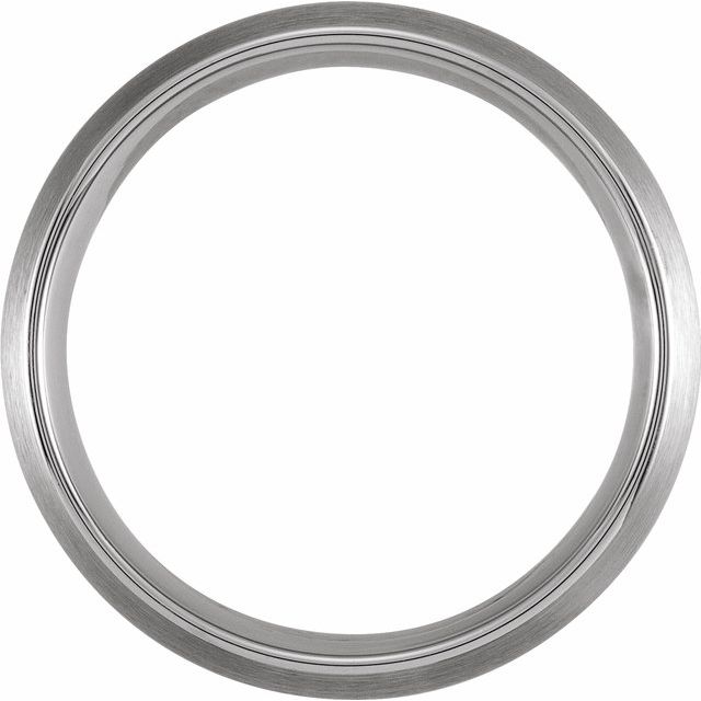 Tungsten 8 mm Domed Band Size 10 with Satin Finish