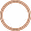 18K Rose Gold PVD Tungsten 6 mm Beveled-Edge Band with Satin Finish
