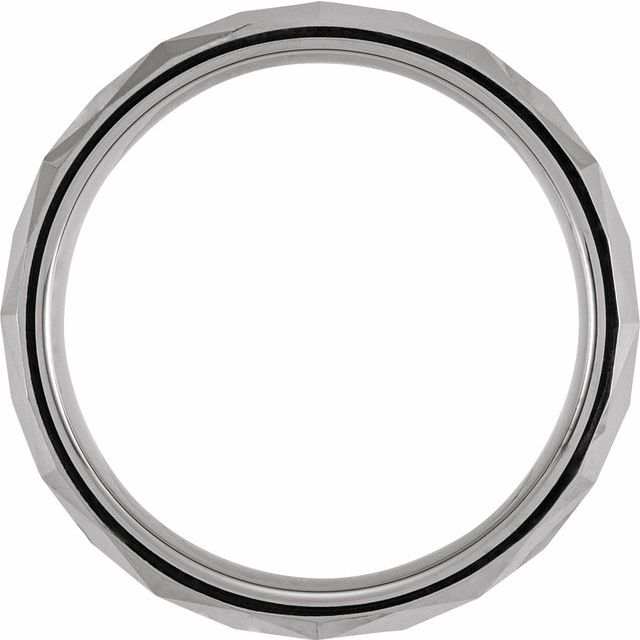 Tungsten 7 mm Faceted Band