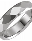 Tungsten 6 mm Faceted Beveled-Edge Band