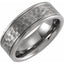 Tungsten 8 mm Grooved Band with Hammer Finish