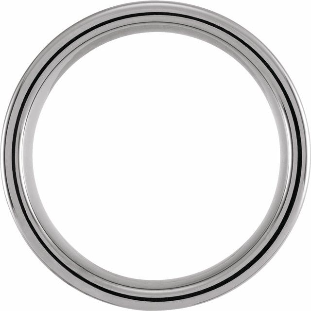 Tungsten 8 mm Grooved Band with Hammer Finish