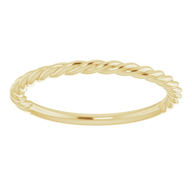 14K Yellow 1.5 mm Twisted Rope Band