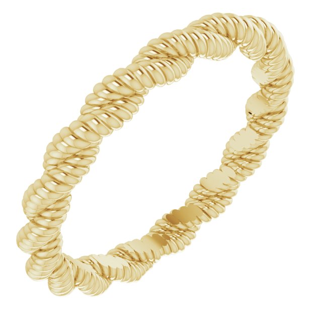 14K Yellow Twisted Rope Band