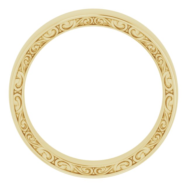 14K Yellow 6 mm Sculptural Band