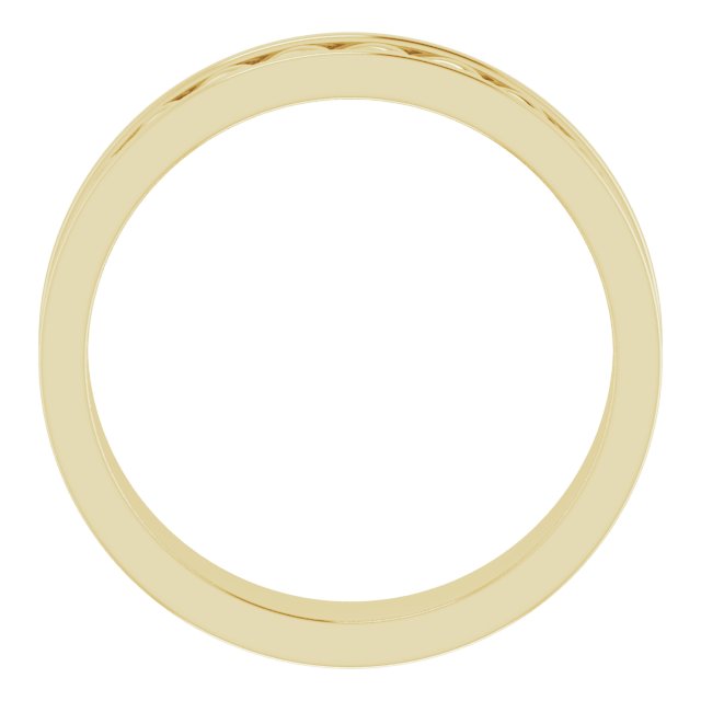 14K Yellow 6 mm Link Design Band