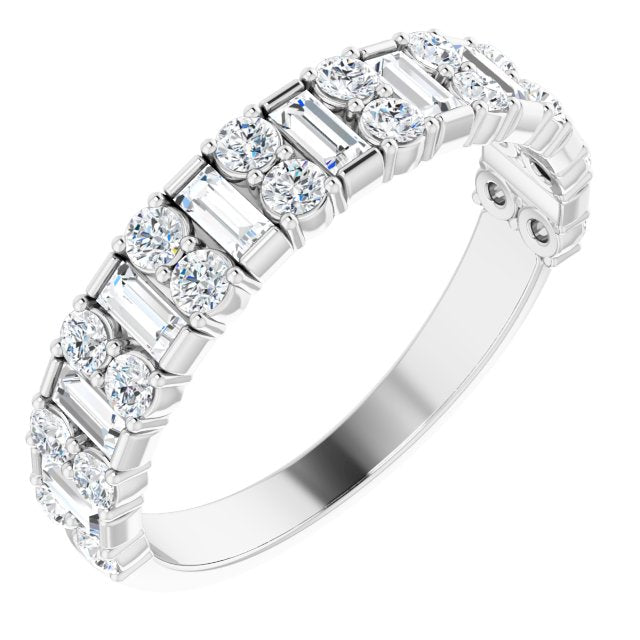 14K White 9/10 CTW Diamond Anniversary Band