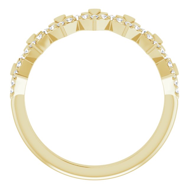 14K Yellow 1/6 CTW Diamond Vintage-Inspired Anniversary Band