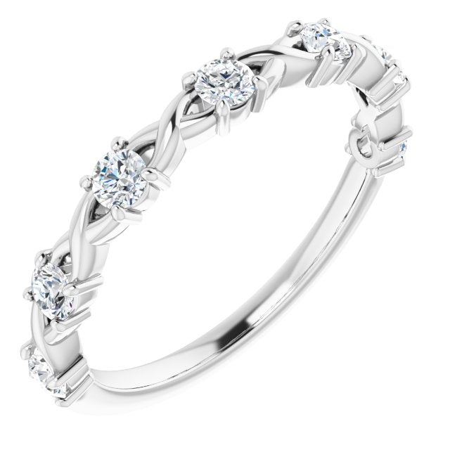 14K White 3/8 CTW Diamond Anniversary Band