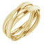 14K Yellow 2.4mm Three Band Rolling Ring