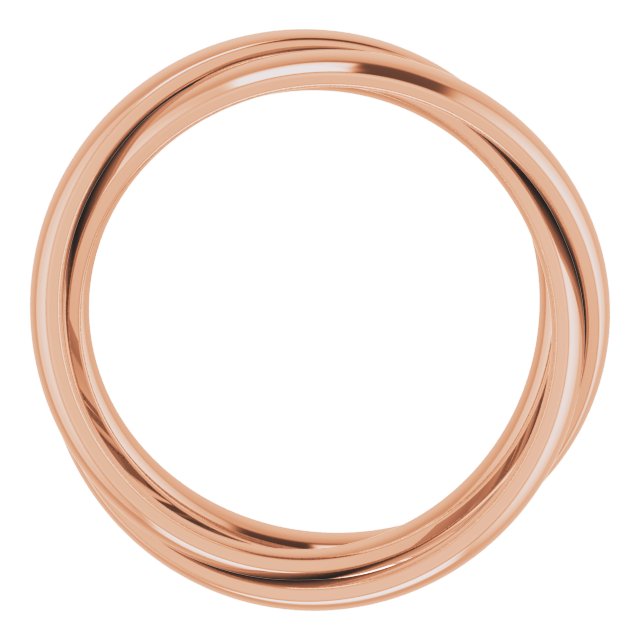 14K Rose 2.4mm Three Band Rolling Ring