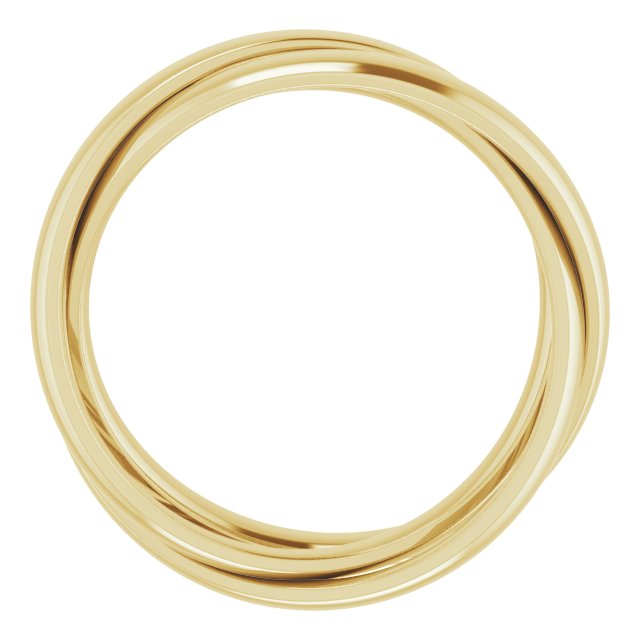14K Yellow 2.4mm Three Band Rolling Ring
