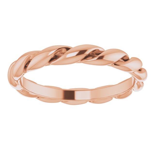 14K Rose 3 mm Twisted Band