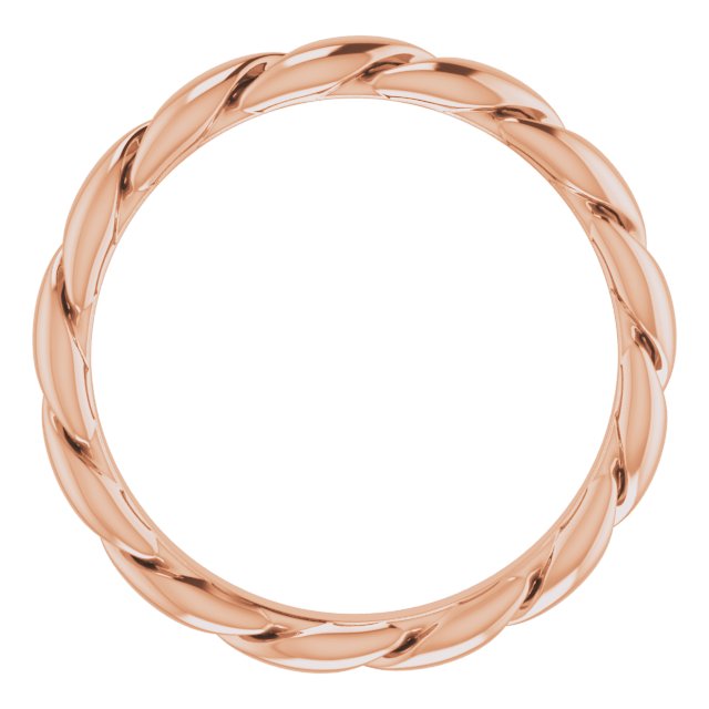 14K Rose 3 mm Twisted Band