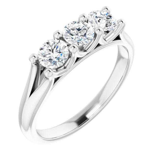 14K White 3/4 CTW Diamond Anniversary Band