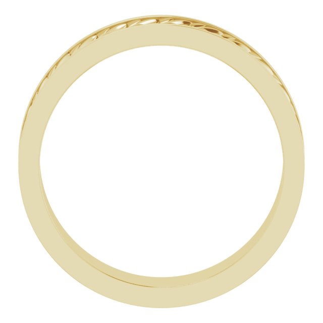 14K Yellow 6 mm Scale Patterned Band