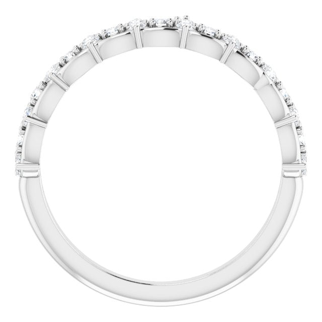 4K White 3/8 CTW Diamond Anniversary Band