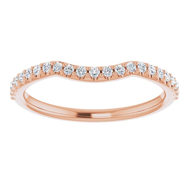 14K Rose 1/5 CTW Diamond Contour Band