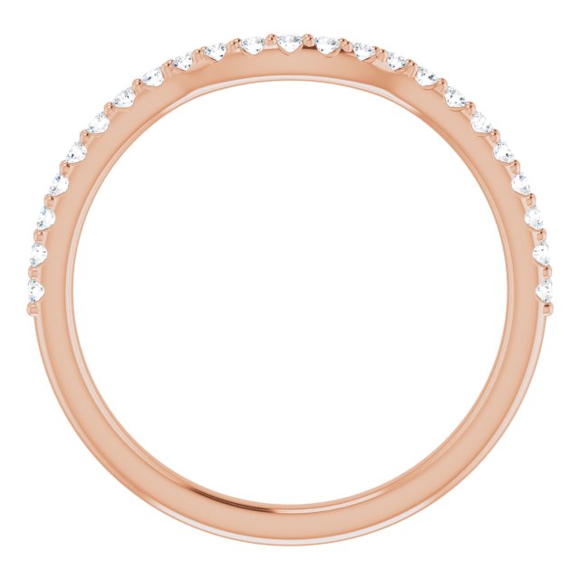 14K Rose 1/5 CTW Diamond Contour Band