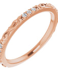 14K Rose .08 CTW Diamond French-Set Anniversary Ring