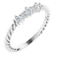 14K White 1/5 CTW Diamond Rope Anniversary Ring