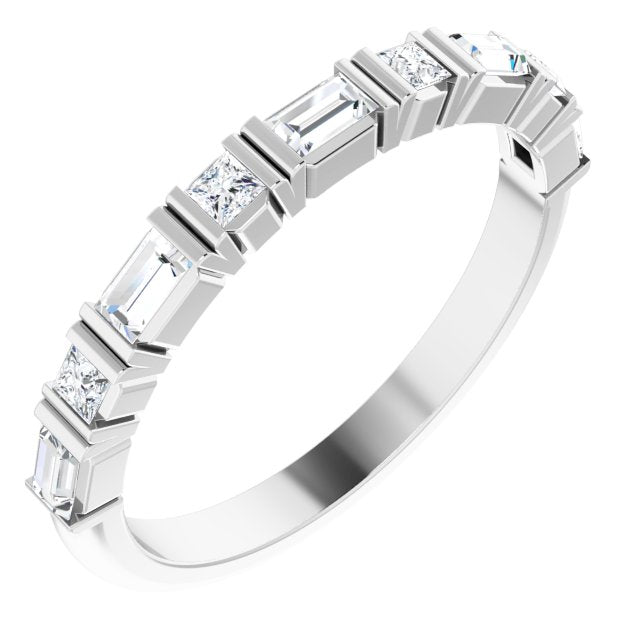 14K White 3/8 CTW Diamond Anniversary Band