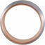 18K Rose Gold PVD Tungsten 8 mm Grooved Band with Satin Finish