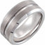 Tungsten 8 mm Grooved Band with Satin Finish