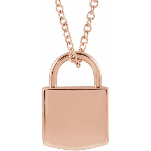 Lock Necklace Engravable Gift