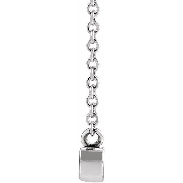 14k White Gold Petite Mama Script 18" Necklace